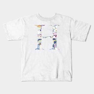 Gaudi Barcelona Mosaic Initial H Kids T-Shirt